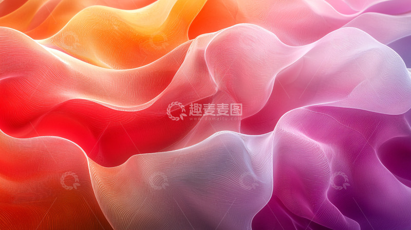 高清大图下载【趣麦麦图】彩色丝绸般的流动感