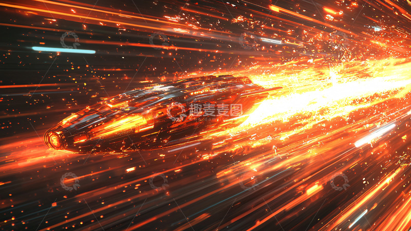 高清大图下载【趣麦麦图】火焰飞船