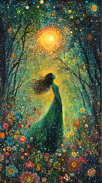 仰望星空的花园仙女