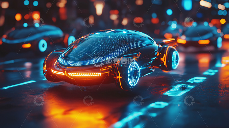 高清大图下载【趣麦麦图】未来都市概念车