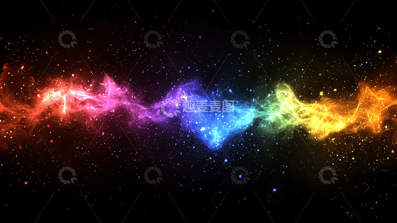 高清大图下载【趣麦麦图】彩色星云宇宙背景