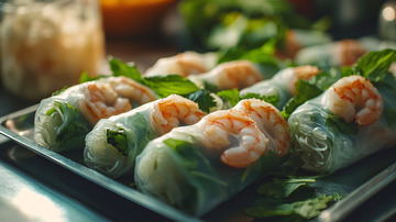 新鲜虾仁越南春卷