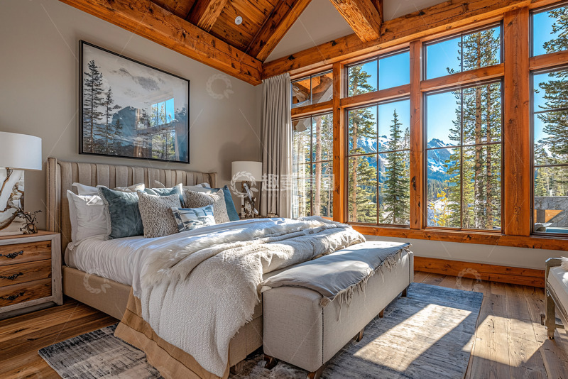 高清大图下载【趣麦麦图】木质横梁卧室