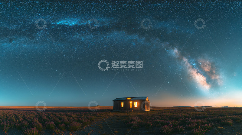高清大图下载【趣麦麦图】星空下的小屋