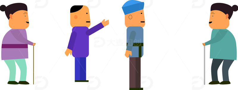 源文件下载【趣麦麦图】卡通角色人物