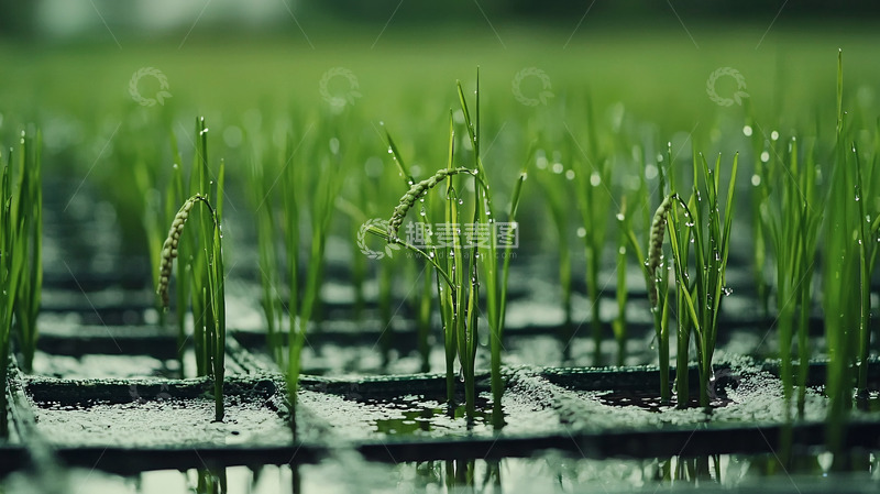 高清大图下载【趣麦麦图】水稻秧苗