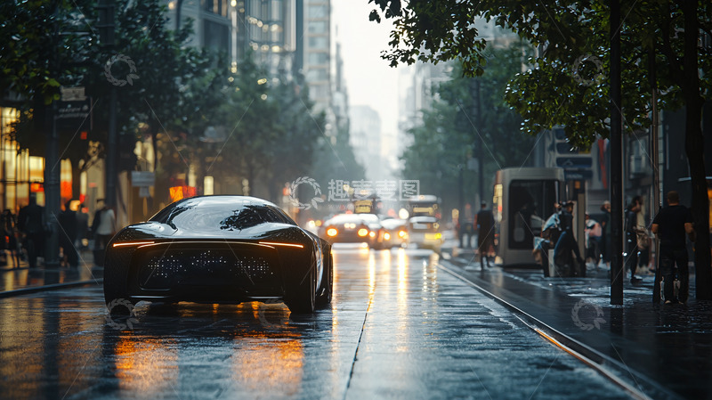 高清大图下载【趣麦麦图】雨中街道