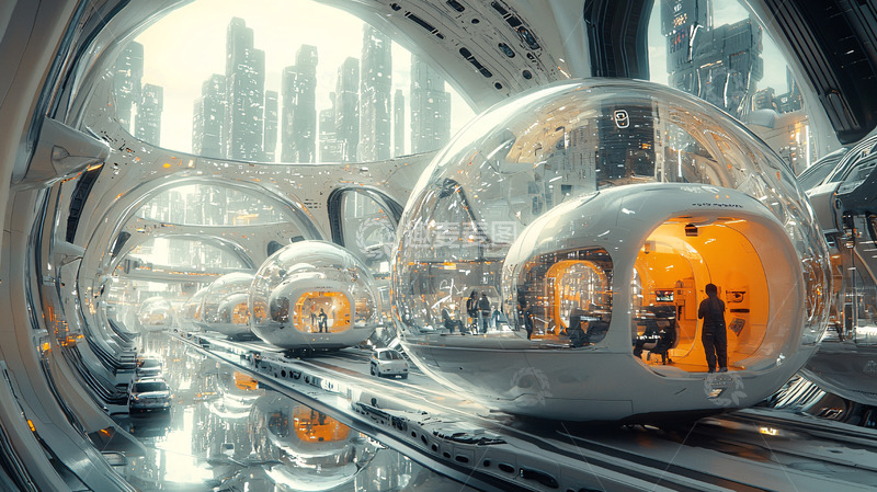 高清大图下载【趣麦麦图】未来都市轨道交通