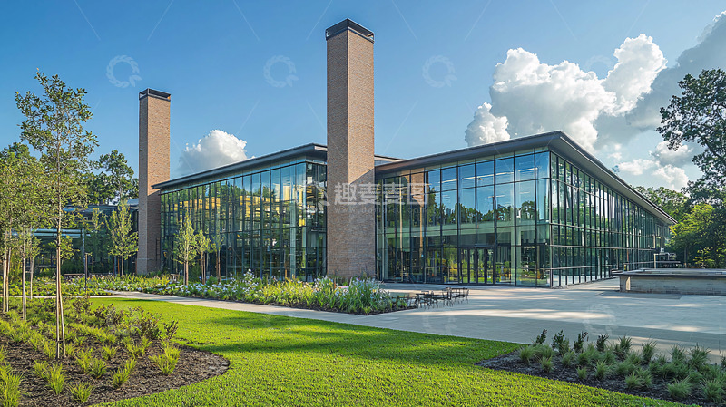 高清大图下载【趣麦麦图】现代化玻璃幕墙建筑