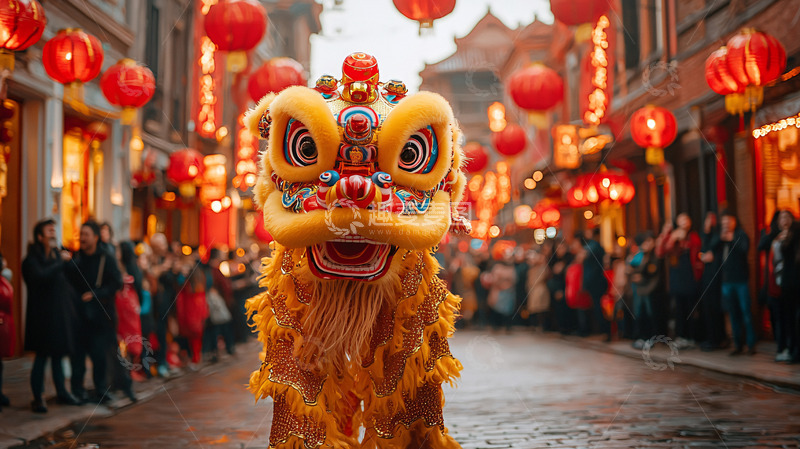 高清大图下载【趣麦麦图】舞狮表演