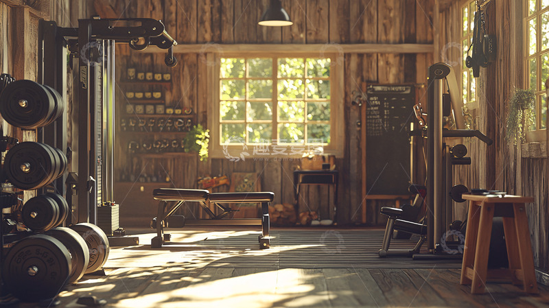 高清大图下载【趣麦麦图】复古健身房