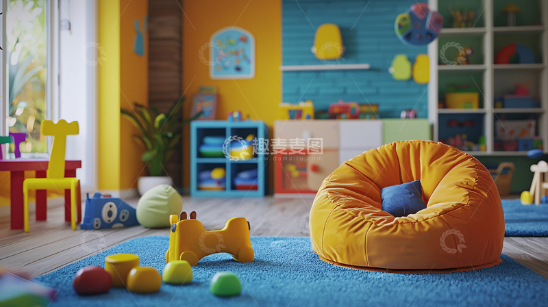 高清大图下载【趣麦麦图】色彩鲜艳的儿童游戏室
