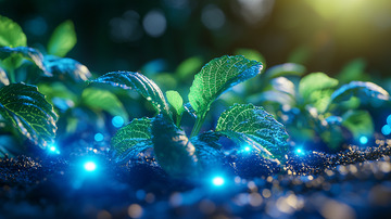 科技感幼苗生长图