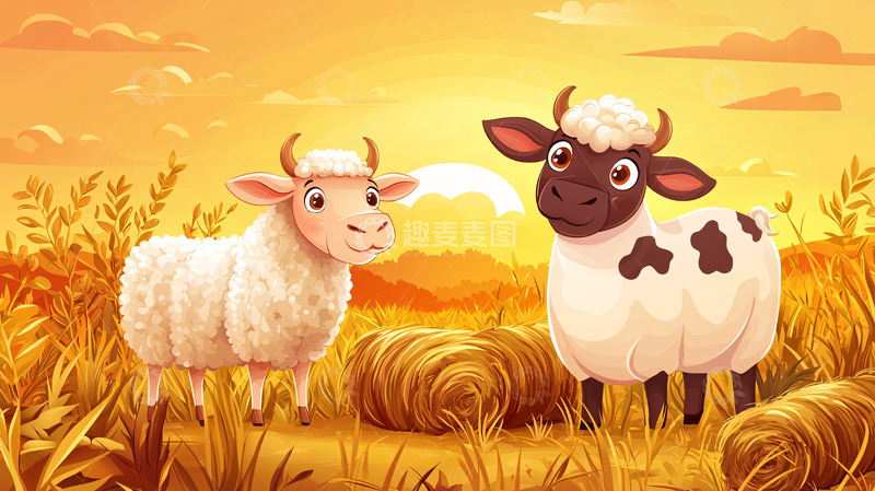 高清大图下载【趣麦麦图】卡通羊
