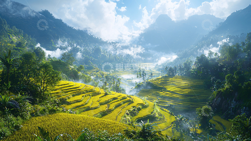 高清大图下载【趣麦麦图】梯田风光3