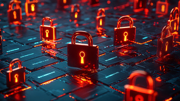 红色发光密码锁