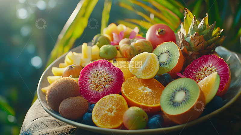 高清大图下载【趣麦麦图】热带水果盛宴
