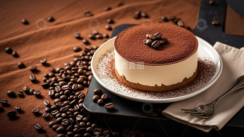 高清大图下载【趣麦麦图】美味的提拉米苏1