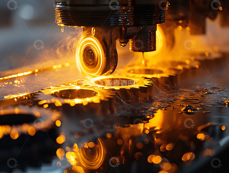高清大图下载【趣麦麦图】齿轮打磨火花飞溅