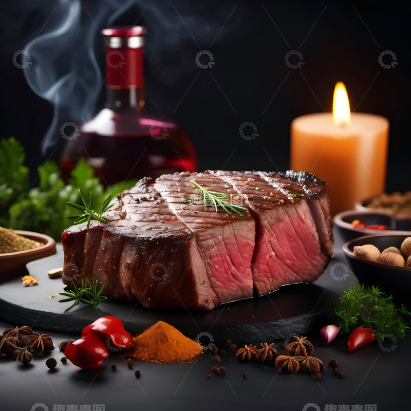 高清大图下载【趣麦麦图】牛排创意图片