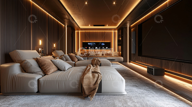 高清大图下载【趣麦麦图】家庭影院休息室