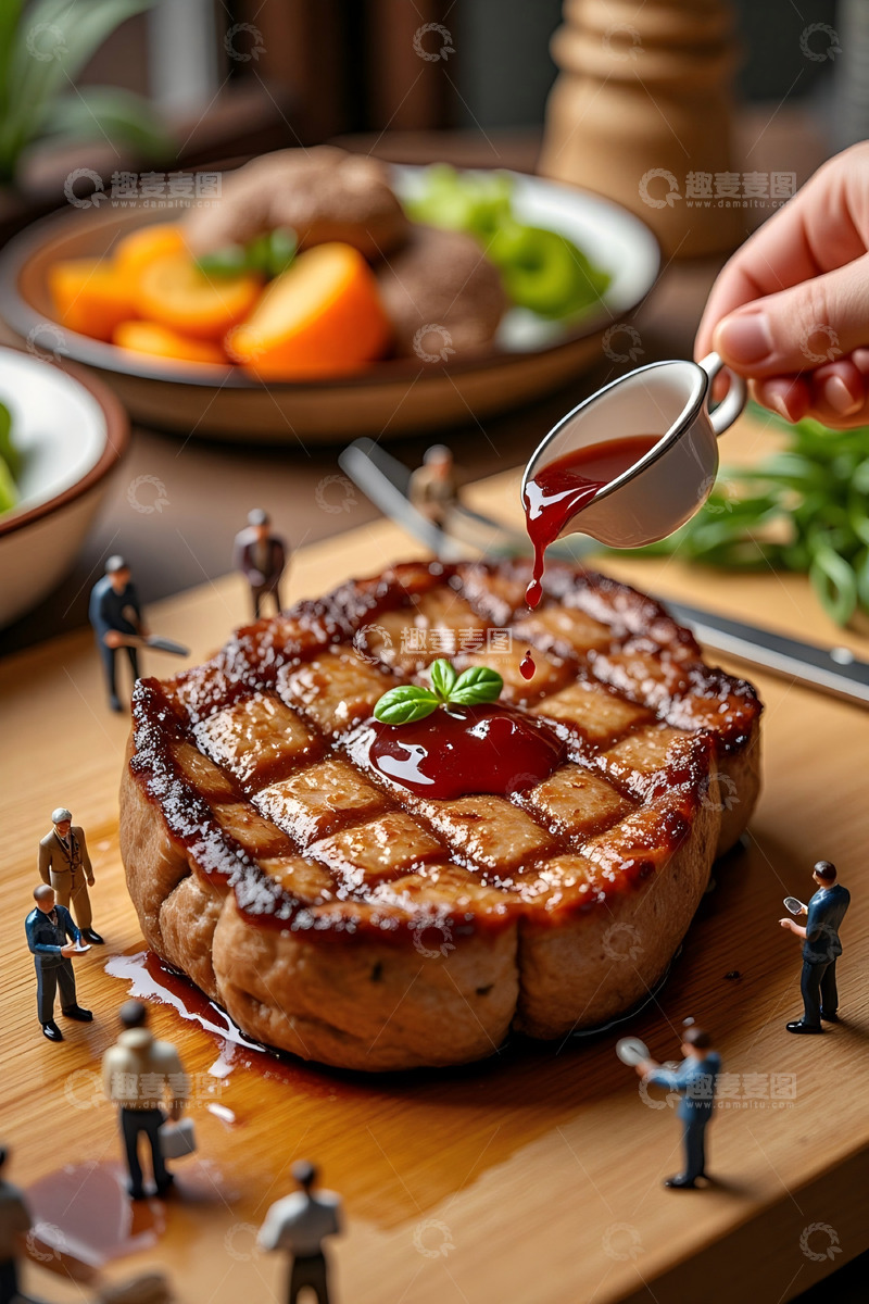 高清大图下载【趣麦麦图】牛排创意图片4