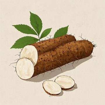 山药食品本草纲目手绘插画