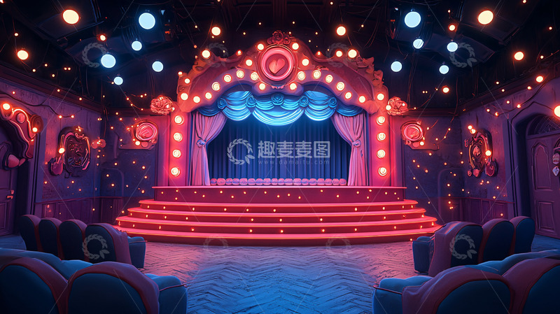 高清大图下载【趣麦麦图】梦幻复古剧院舞台