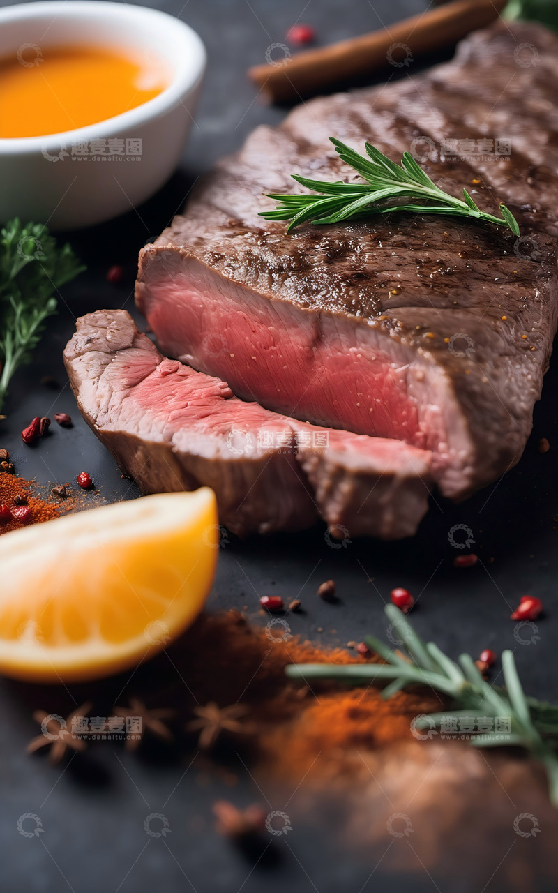 高清大图下载【趣麦麦图】牛排创意图片2