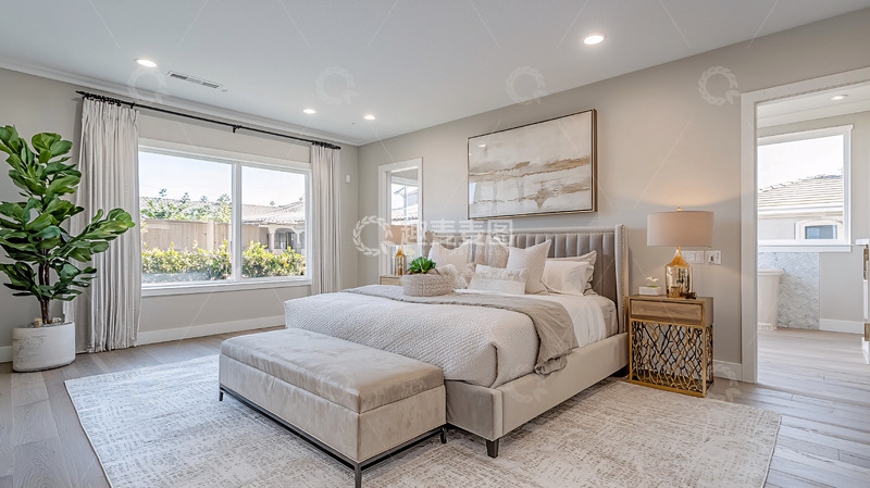 高清大图下载【趣麦麦图】明亮舒适现代主卧