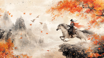 红衣侠客秋日飞马