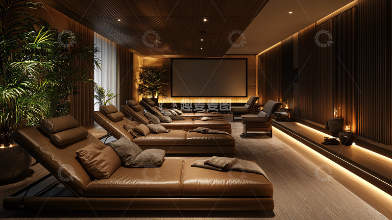 高清大图下载【趣麦麦图】家庭影院休息室