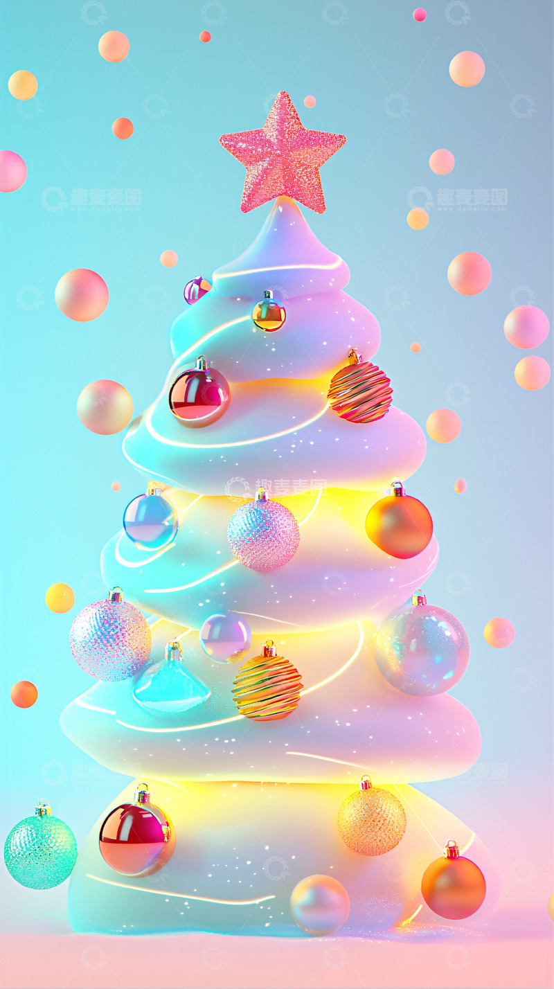 高清大图下载【趣麦麦图】梦幻圣诞树