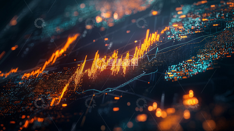 高清大图下载【趣麦麦图】燃烧的火焰数据曲线图