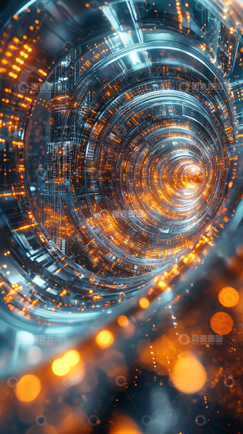 高清大图下载【趣麦麦图】科技感未来隧道