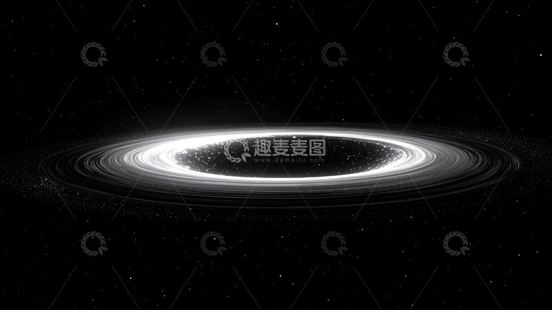 高清大图下载【趣麦麦图】星环围绕的黑暗空间