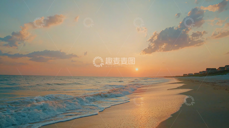 高清大图下载【趣麦麦图】海边日落景色
