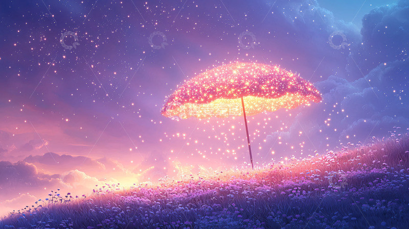 高清大图下载【趣麦麦图】梦幻星空伞