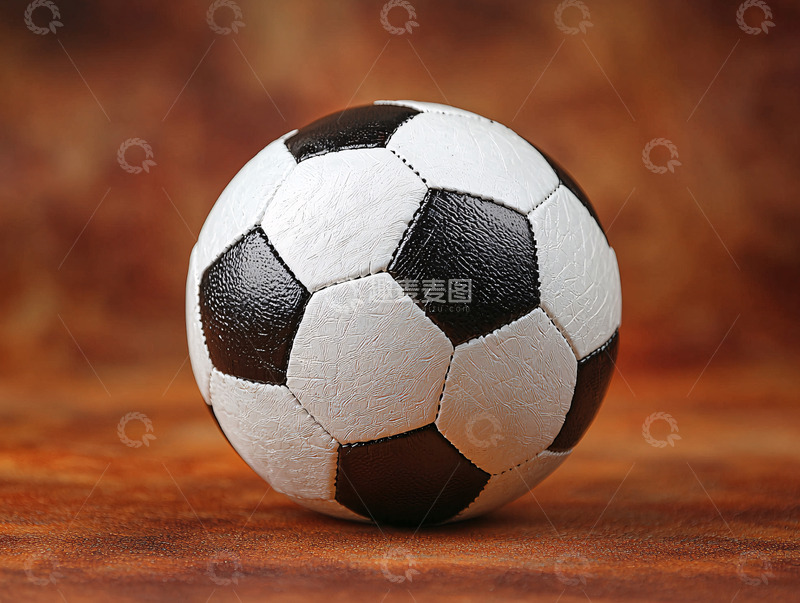 高清大图下载【趣麦麦图】黑白相间足球特写