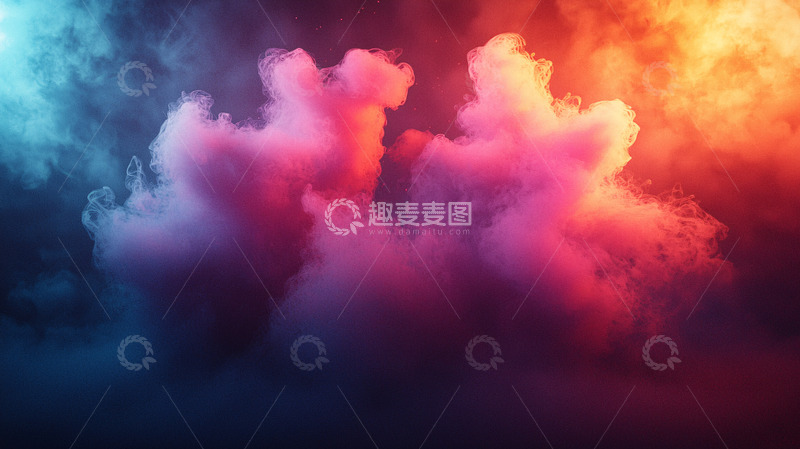 高清大图下载【趣麦麦图】色彩绚丽的烟雾云