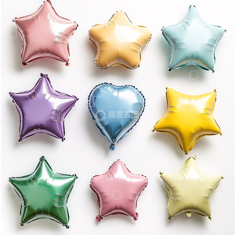 高清大图下载【趣麦麦图】彩色星星气球