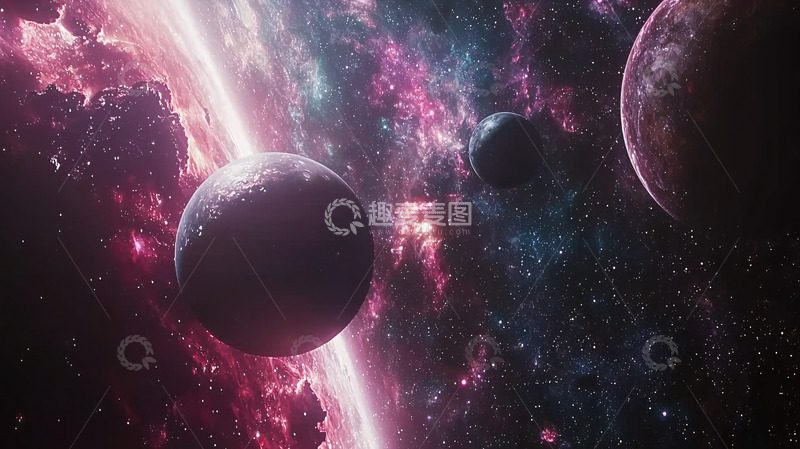 高清大图下载【趣麦麦图】宇宙星系行星奇观