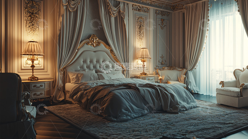 高清大图下载【趣麦麦图】奢华欧式卧室