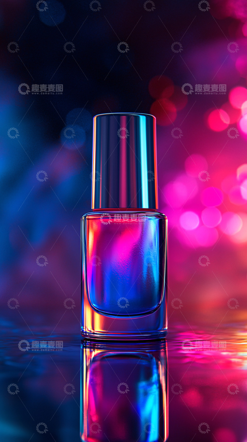高清大图下载【趣麦麦图】炫彩指甲油瓶