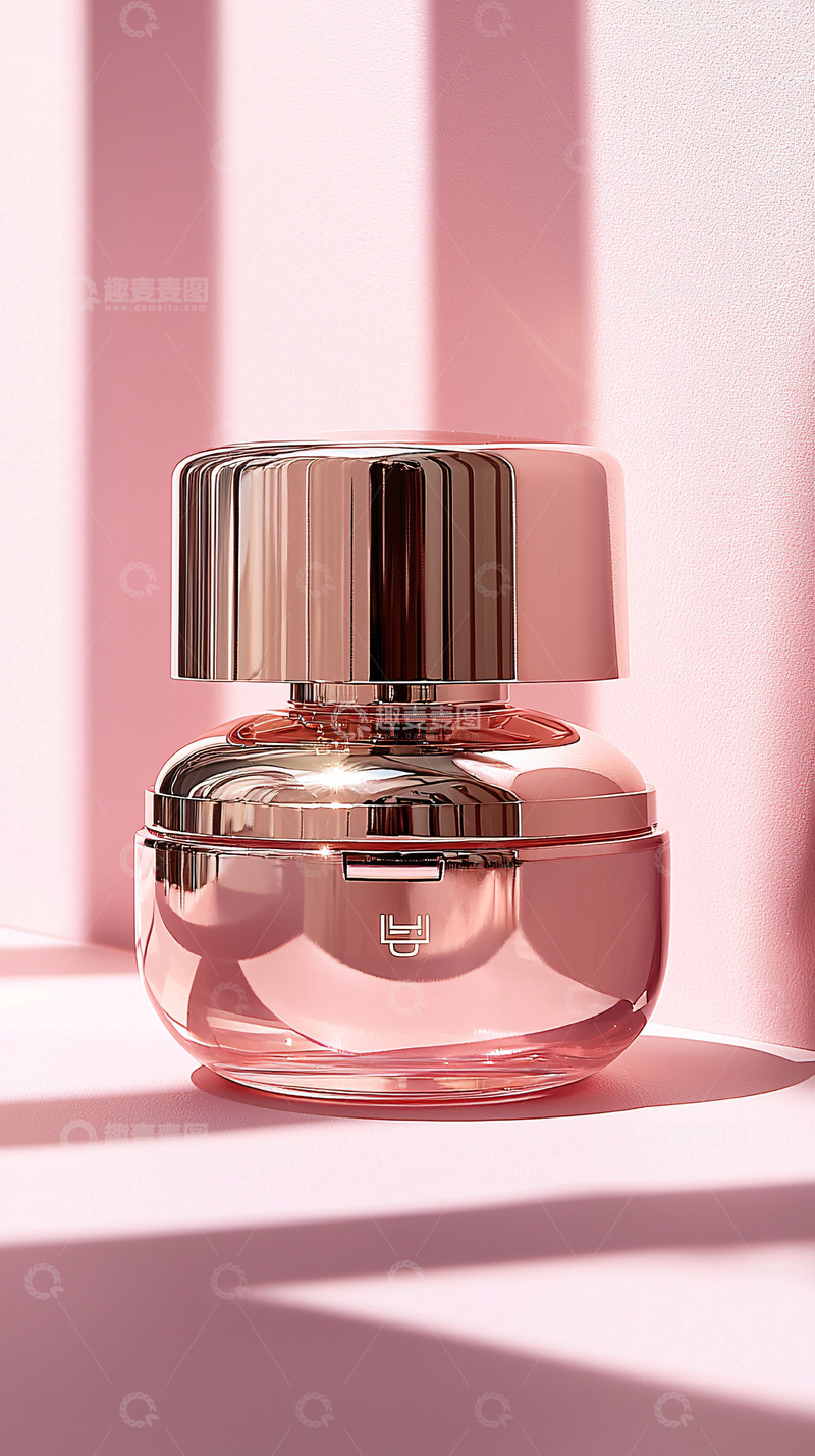 高清大图下载【趣麦麦图】玫瑰金护肤品瓶