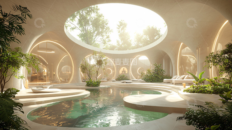 高清大图下载【趣麦麦图】室内泳池设计