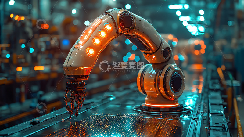 高清大图下载【趣麦麦图】-工业机器人手臂3