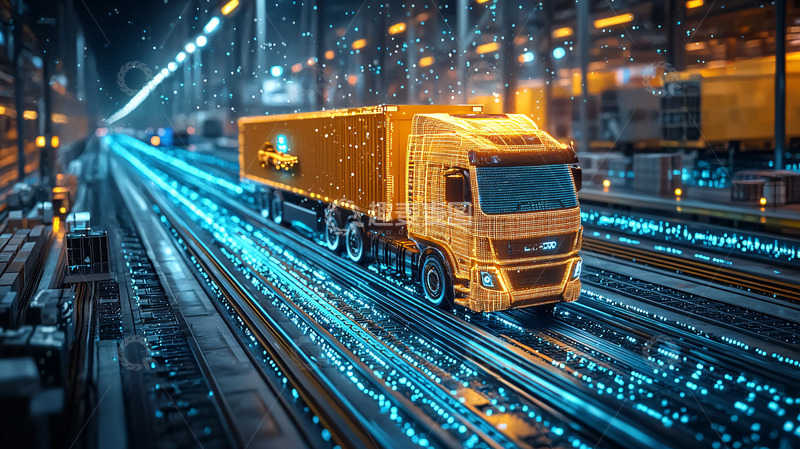 高清大图下载【趣麦麦图】未来科技卡车