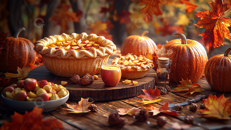 高清大图下载【趣麦麦图】南瓜派