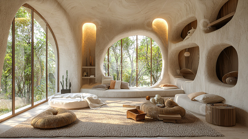 高清大图下载【趣麦麦图】侘寂风室内设计